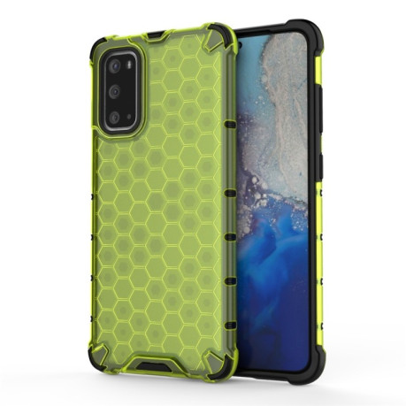 Чохол протиударний Honeycomb на Samsung Galaxy S20-зелений