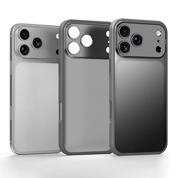 Напівпрозорий матовий протиударний чохол Sulada на iPhone 18 Pro Max — сірий