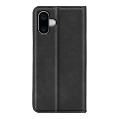 Чехол-книжка Retro Skin Feel Business Magnetic на iPhone 16 - черный