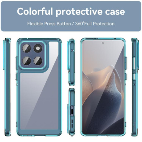 Противоударный чохол Colorful Acrylic Series для Motorola Edge 60 Fusion - синий