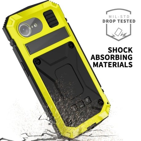 Протиударний чохол R-JUST Life Waterproof для iPhone 16e - жовтий