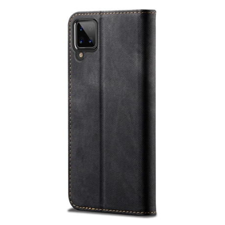 Чохол книжка Denim Texture Casual Style Samsung Galaxy A12/M12 - чорний
