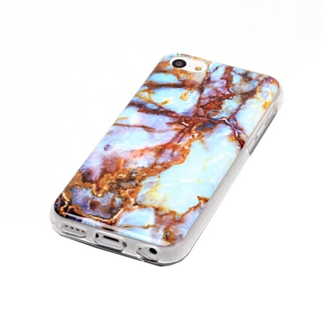 Противоударный чехол Marble Pattern для iPhone 5C - коричневый