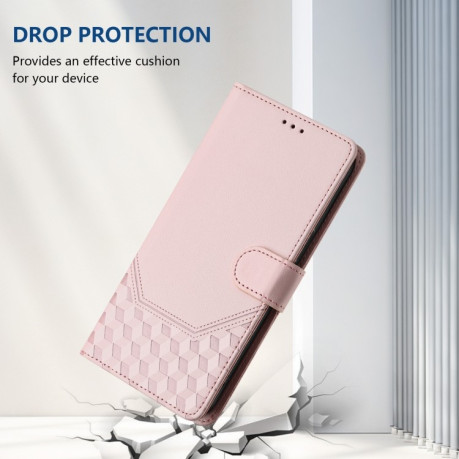 Чохол-книжка Embossing Stripe RFID для Realme 13+ 5G/13 Pro 5G/13 Pro+ - рожевий
