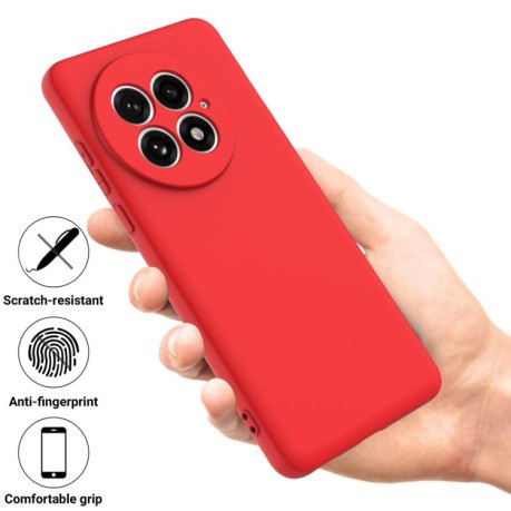 Силиконовый чехол Solid Color Liquid Silicone на OnePlus 13 - красный
