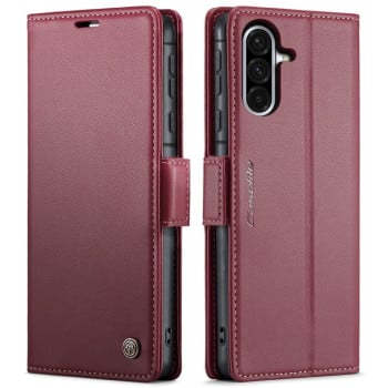 Чохол-книжка CaseMe 023 Butterfly Buckle Litchi RFID Anti-theft Leather  для Samsung Galaxy A56 - червоний