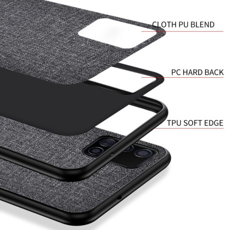 Чехол  Shockproof Cloth Protective для Samsung Galaxy А51-черный