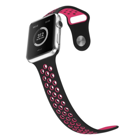 Ремінець Sport Edition для Apple Watch 49mm / 45mm / 44mm / 42mm - чорно-рожевий