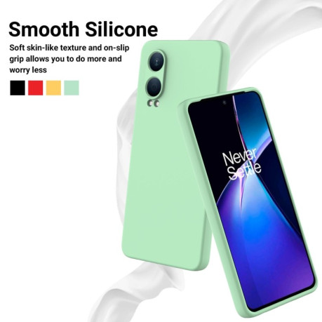 Силіконовий чохол Solid Color Liquid Silicone для OnePlus Nord CE4 Lite Pro XL - зелений