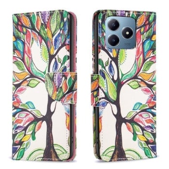 Чехол-книжка Colored Drawing Pattern для Realme C61/C63/Note 60/Note 60x - Life