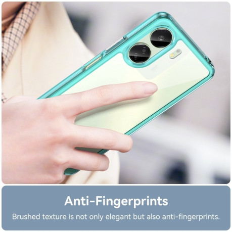 Протиударний чохол Colorful Acrylic Series із кольоровою силіконовою боковиною на Xiaomi Redmi 13C/Poco C65 - синій