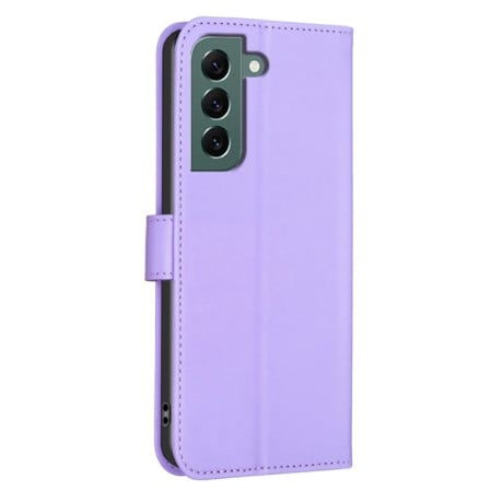 Чехол-книжка Four-leaf Clasp Embossed на Samsung Galaxy S24 FE 5G - фиолетовый