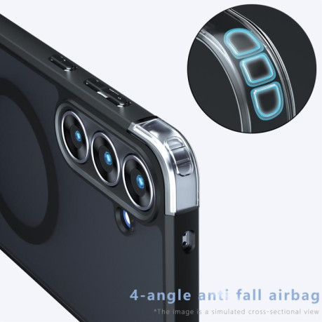 Противоударный чехол Armor Precise Hole гибрид твердого и мягкого материала на Samsung Galaxy S25 FE 5G - черный