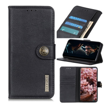 Кожаный чехол-книжка Cowhide Texture на Samsung Galaxy Note 10 Lite / A81 -черный
