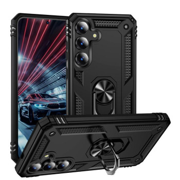 Чохол HMC з поворотним 360 тримачем на Samsung Galaxy S25 FE 5G - чорний