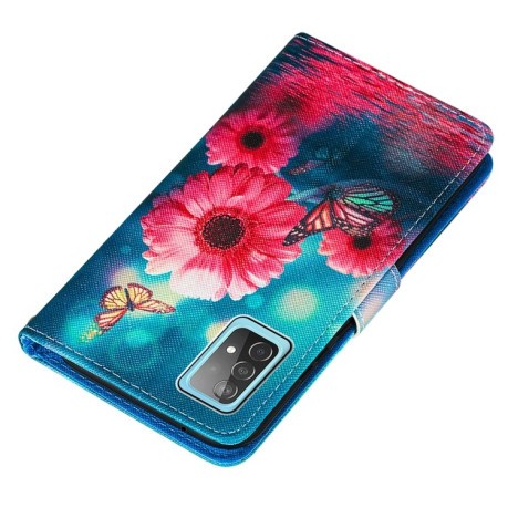 Чохол-книга Cross Texture Painting Samsung Galaxy A52/A52s - Chrysanthemum