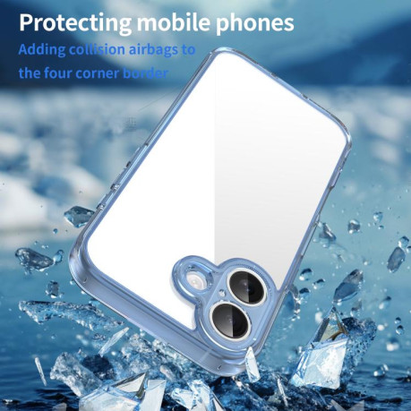 Чехол PC Hybrid TPU Airbag Shockproof для iPhone 17 - синий