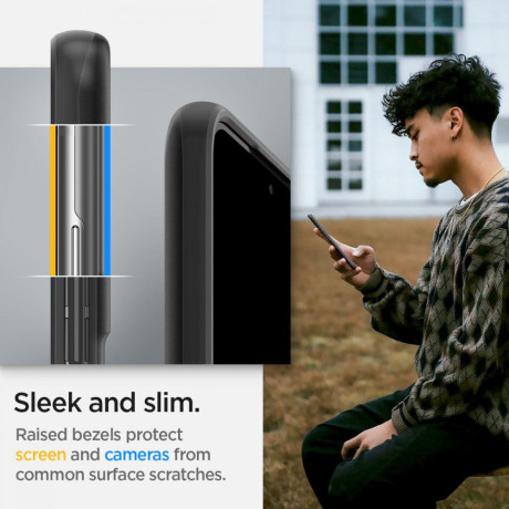 Оригинальный чехол Spigen Thin Fit для Samsung Galaxy S22 - Black