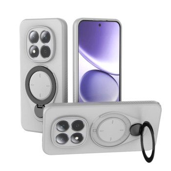 Чехол Ring Shield MagSafe с кольцом-держателем 360° на Xiaomi Redmi Note 15 Pro 5G Global 163.6mm — серый