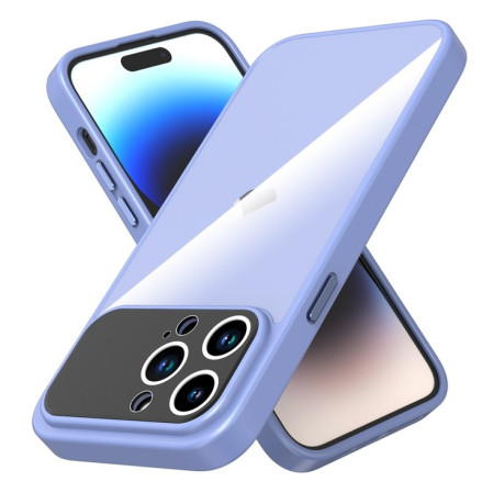 Противоударный чехол Large Window Acrylic для iPhone 15 Pro Max-синий