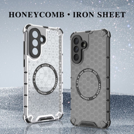Противоударный чехол Honeycomb Magnetic Ring Shockproof на Samsung Galaxy A56 5G - зеленый