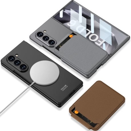 Протиударний чохол GKK Integrated Magsafe Detachable Card Slot для Samsung Galaxy Fold 6 - Fiber
