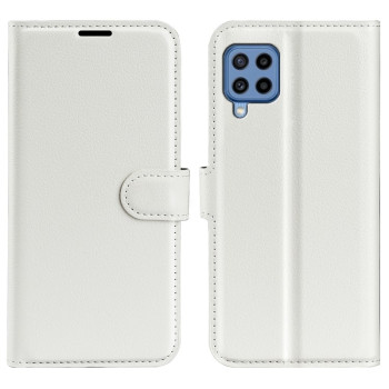 Чехол-книжка Litchi Texture для Samsung Galaxy M22 - белый