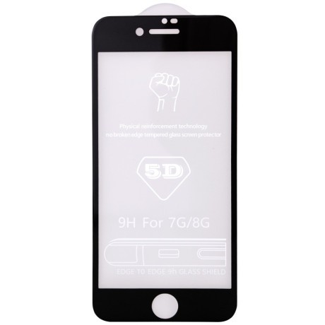 Защитное стекло 5D full glue для Apple iPhone 7/8 Plus - черное