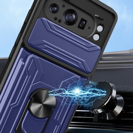 Противоударный чехол Sliding Camshield Card для Google Pixel 9 Pro XL - белый