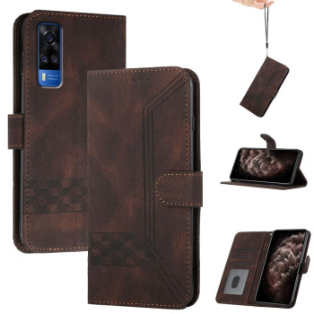Чохол-книжка Cubic Skin Feel Flip Leather на Vivo Y53s 4G/Y51a/Y33 4G - коричневий