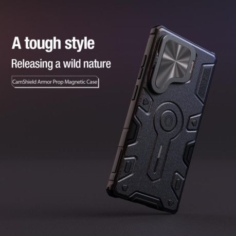 Протиударний чохол NILLKIN Black Rhino Prop MagSafe Magnetic для Samsung Galaxy S25 Ultra 5G - чорний