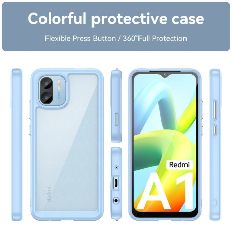 Противоударный чехол Colorful Acrylic Series для Xiaomi Redmi A1/A2 - голубой