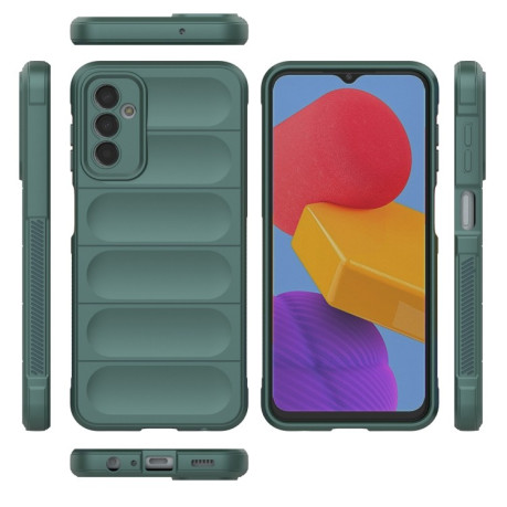 Силиконовый чехол Magic Flannel для Samsung Galaxy M13 4G - винно-красный