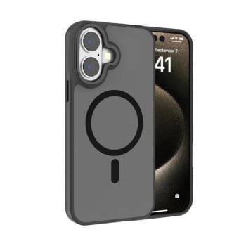 Протиударний чохол Kalebol Metal Lens Frame MagSafe Frosted PC для iPhone 17  - чорний