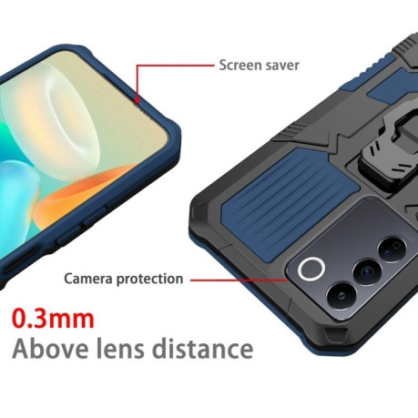 Противоударный чехол Armor Warrior для Vivo V27e - синий