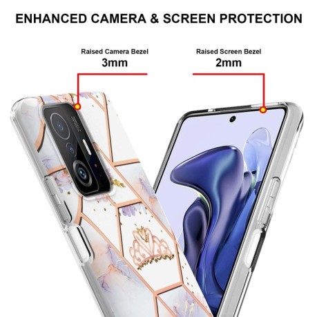 Противоударный чехол Electroplating IMD для Xiaomi Mi 11T / Mi 11T Pro - Crown
