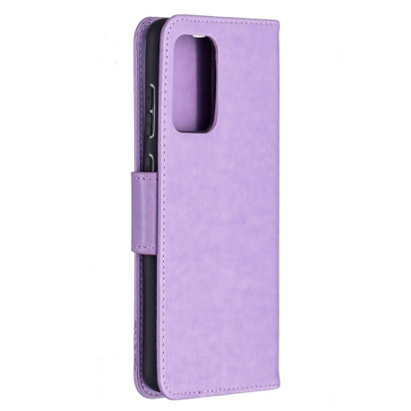 Чехол-книжка Butterflies Pattern на Samsung Galaxy A72 - фиолетовый