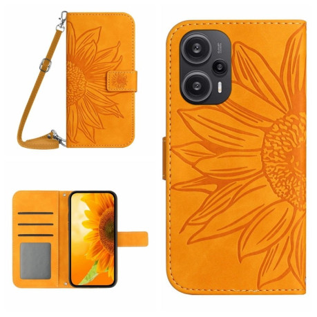 Чехол-книжка Skin Feel Sun Flower для Xiaomi Poco F5 - желтый
