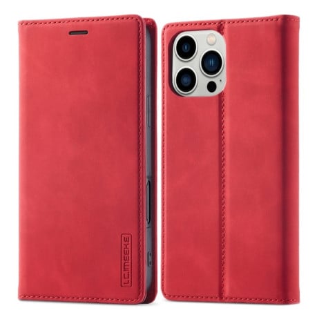 Чохол-книжка LCIMEEKE Strong для iPhone 16 Pro - червоний