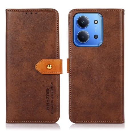 Чехол-книжка KHAZNEH Cowhide Texture на Xiaomi Redmi 15C 5G / 4G EU 173mm - коричневый