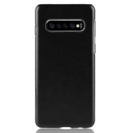 Кожаный чехол  Litchi Texture на Samsung Galaxy S10 5G -черный