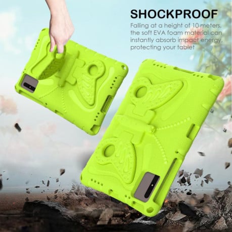 Противоударный чехол Butterfly Bracket EVA для Xiaomi Redmi Pad 2 /SE 11 2025 - зеленый