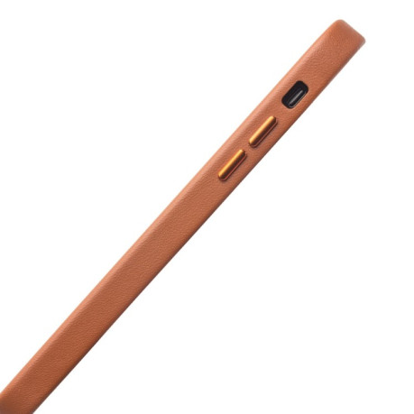 Кожаный чехол QIALINO Cowhide Leather Case для iPhone 12 / 12 Pro - коричневый