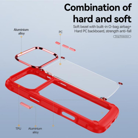 Противоударный чехол Lens Protection на iPhone 17 Pro - красный