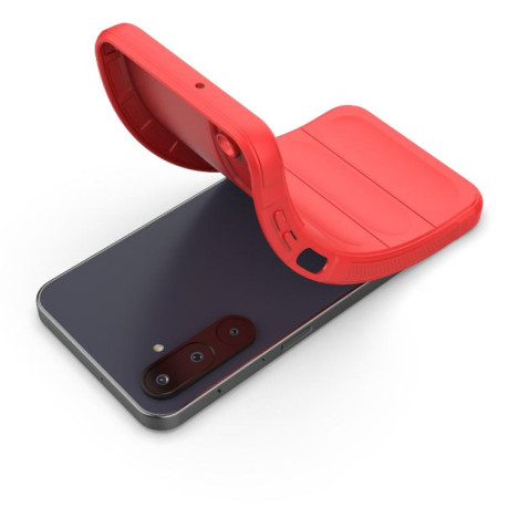 Силиконовый чехол Magic Flannel для Samsung Galaxy M16 5G - винно-красный