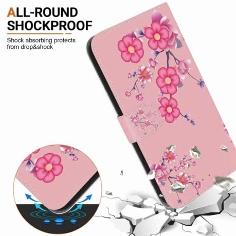 Чехол-книжка Colored Drawing Series на Samsung Galaxy A36 5G / A56 5G - Blossoms