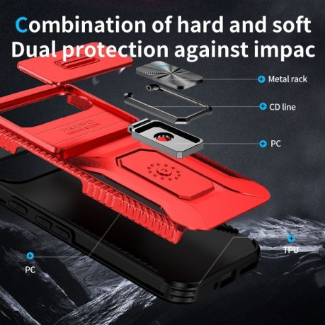 Протиударний чохол Sliding Camshield для Google Pixel 10/10 Pro/9/9 Pro - червоний