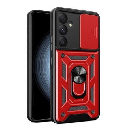 Противоударный чехол Sliding Camshield для Samsung Galaxy A35 5G - красный