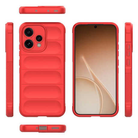 Силіконовий чохол Magic Flannel для OPPO Reno15 5G Global / Reno 15c 5G — червоний