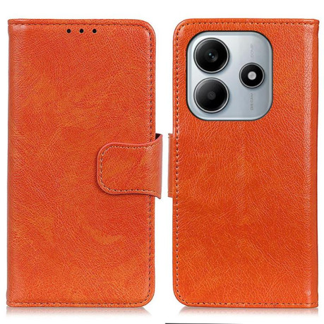Чехол-книжка Mirren Crazy Horse для Xiaomi Redmi Note 14 4G 164.84mm - оранжевый